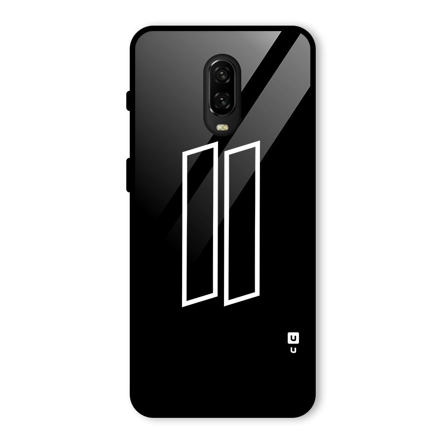 Minimal Slant Rectangles Glass Back Case for OnePlus 6T