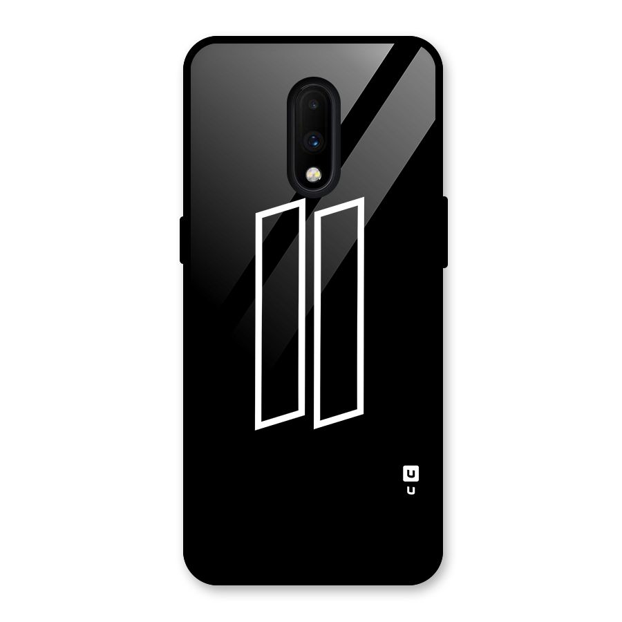 Minimal Slant Rectangles Glass Back Case for OnePlus 7