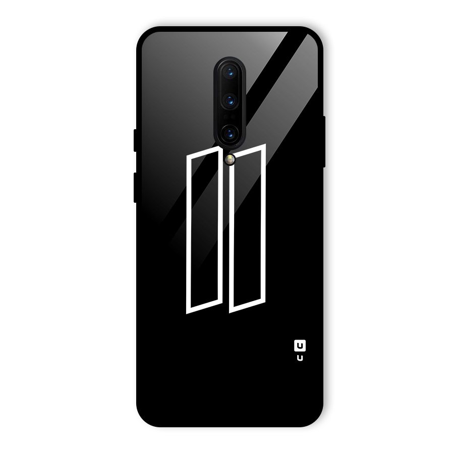 Minimal Slant Rectangles Glass Back Case for OnePlus 7 Pro