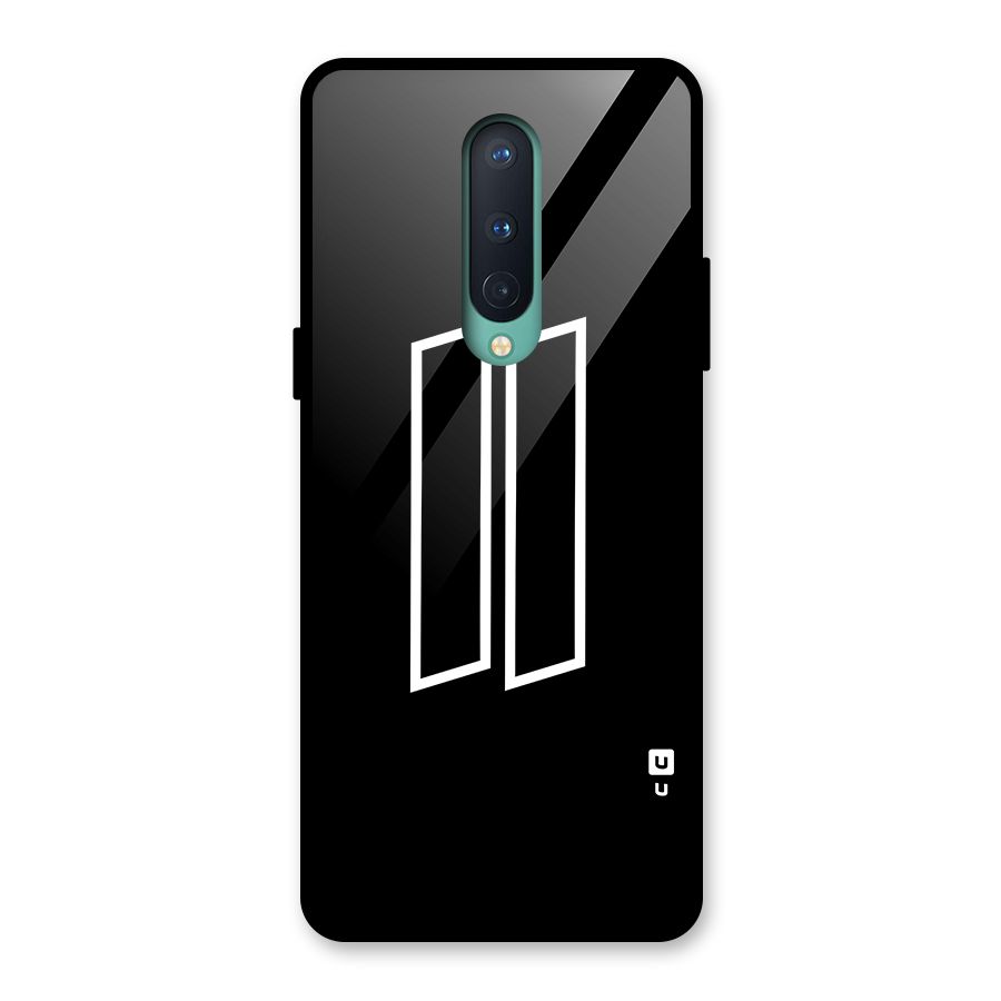 Minimal Slant Rectangles Glass Back Case for OnePlus 8