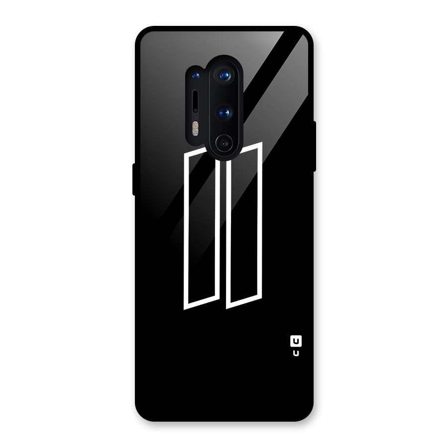 Minimal Slant Rectangles Glass Back Case for OnePlus 8 Pro