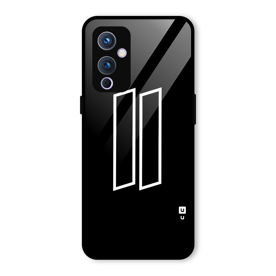 Minimal Slant Rectangles Glass Back Case for OnePlus 9