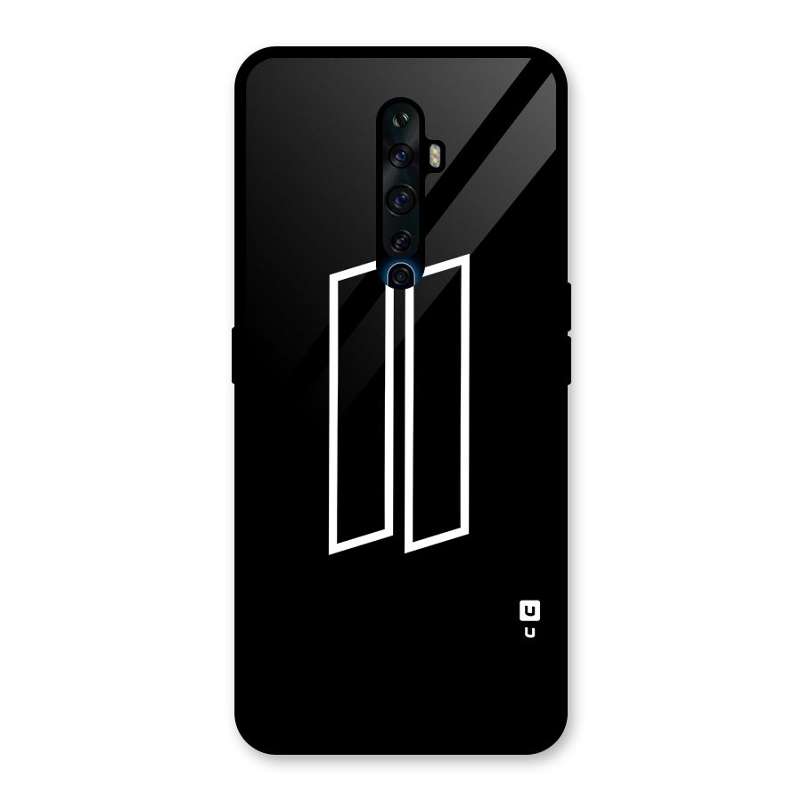 Minimal Slant Rectangles Glass Back Case for Oppo Reno2 F