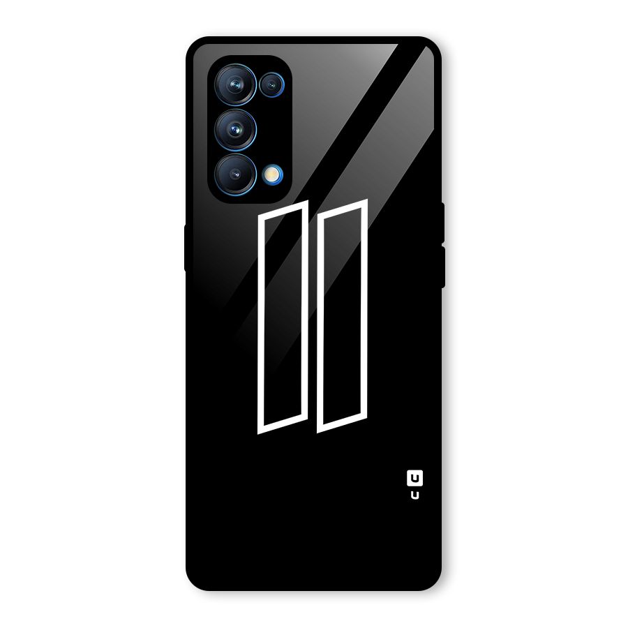 Minimal Slant Rectangles Glass Back Case for Oppo Reno5 Pro 5G