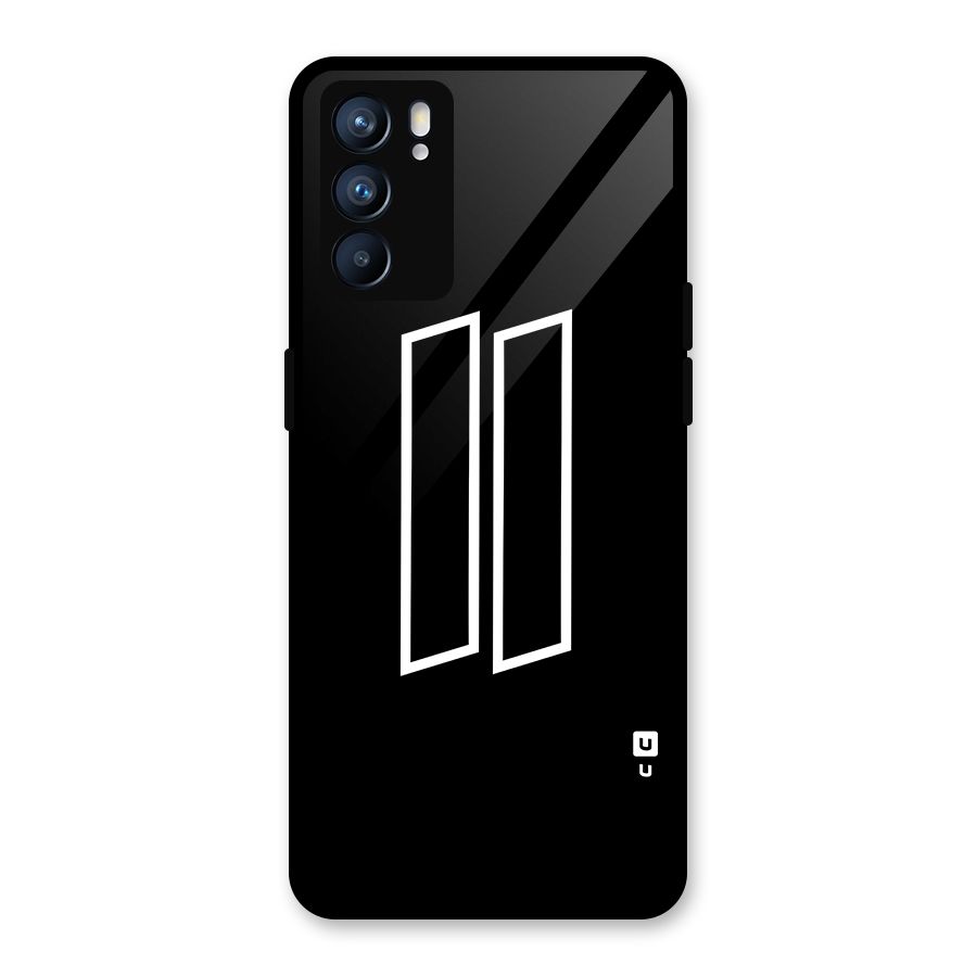 Minimal Slant Rectangles Glass Back Case for Oppo Reno6 5G