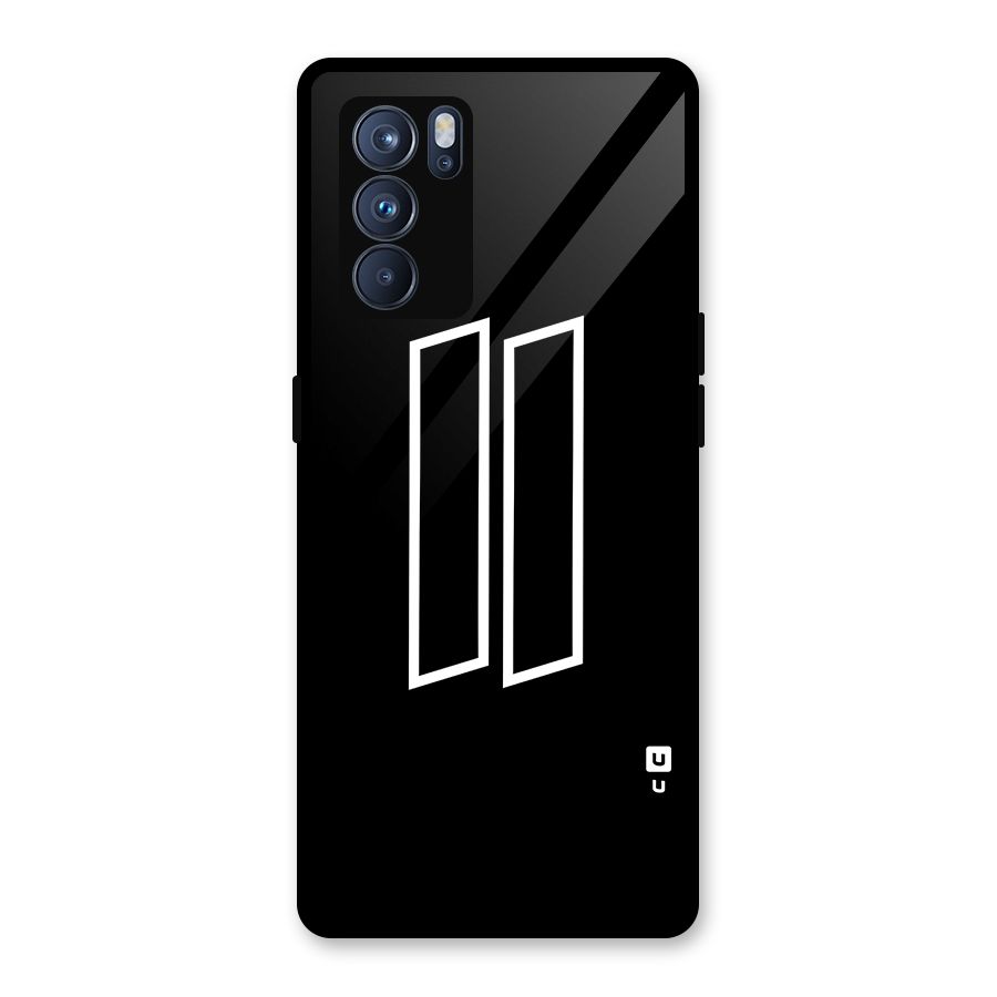 Minimal Slant Rectangles Glass Back Case for Oppo Reno6 Pro 5G