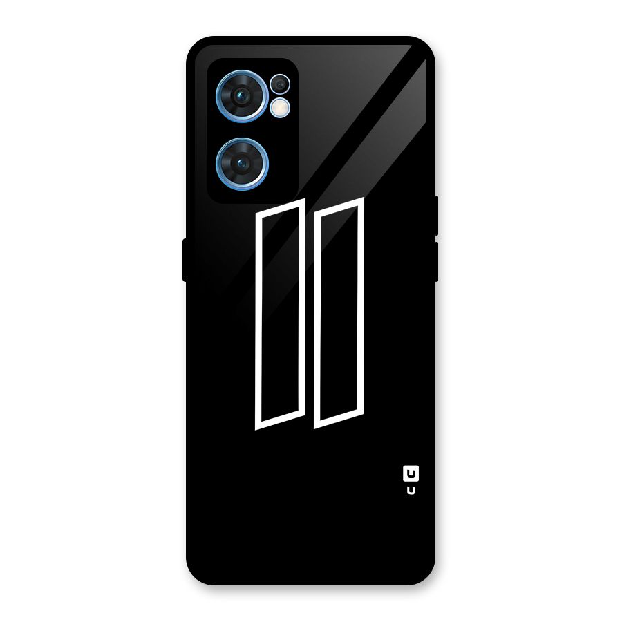 Minimal Slant Rectangles Glass Back Case for Oppo Reno7 5G