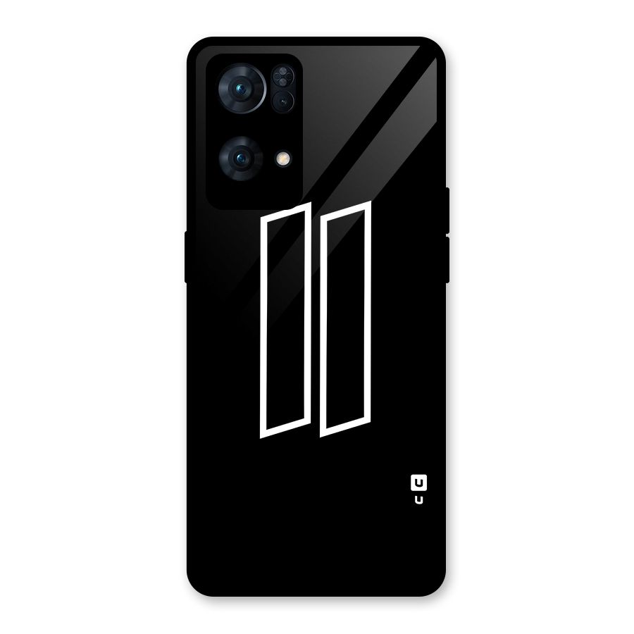 Minimal Slant Rectangles Glass Back Case for Oppo Reno7 Pro 5G