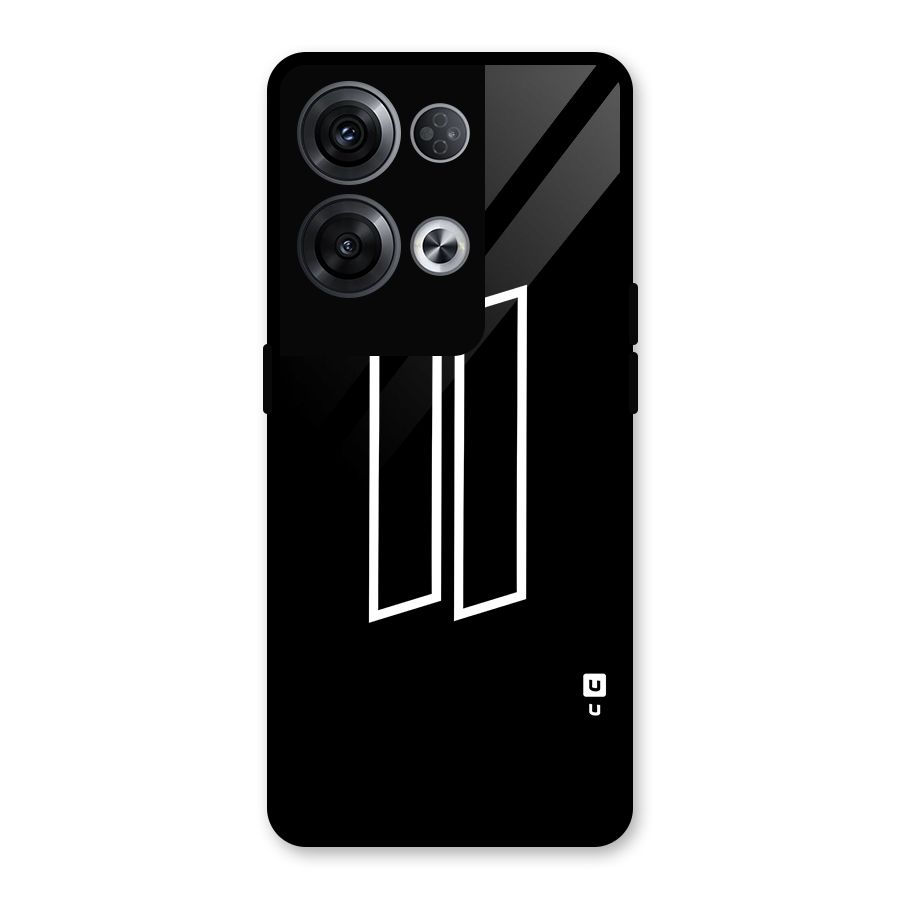 Minimal Slant Rectangles Glass Back Case for Oppo Reno8 Pro 5G
