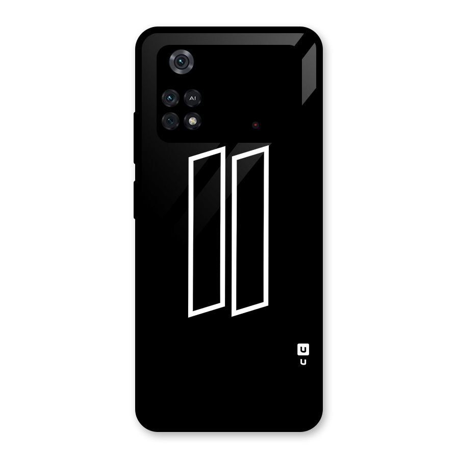 Minimal Slant Rectangles Glass Back Case for Poco M4 Pro 4G