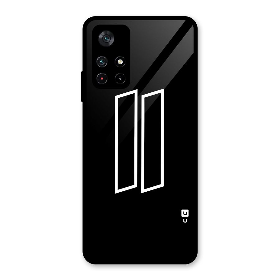 Minimal Slant Rectangles Glass Back Case for Poco M4 Pro 5G