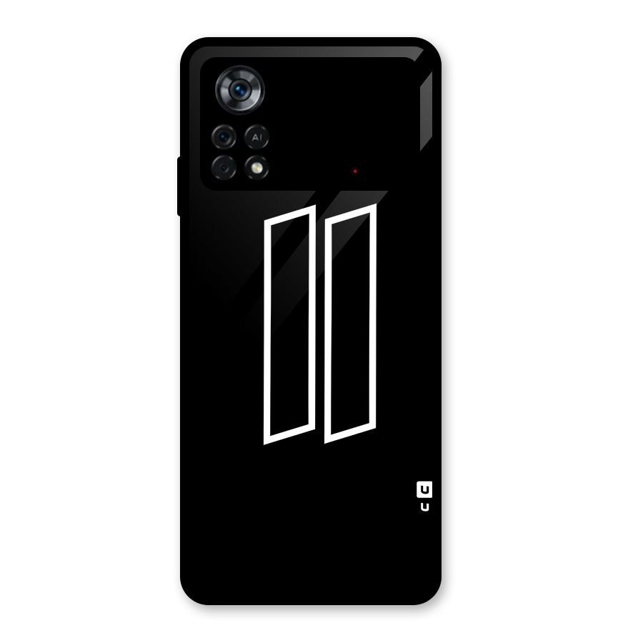 Minimal Slant Rectangles Glass Back Case for Poco X4 Pro 5G