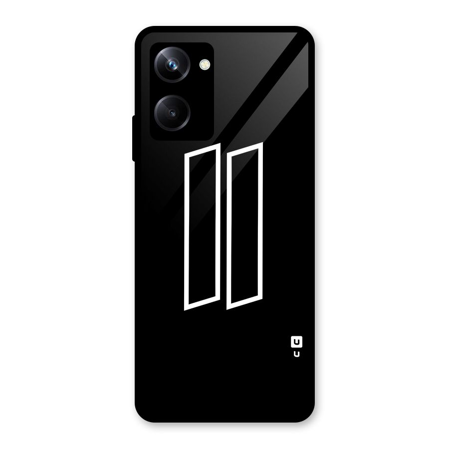Minimal Slant Rectangles Glass Back Case for Realme 10 Pro