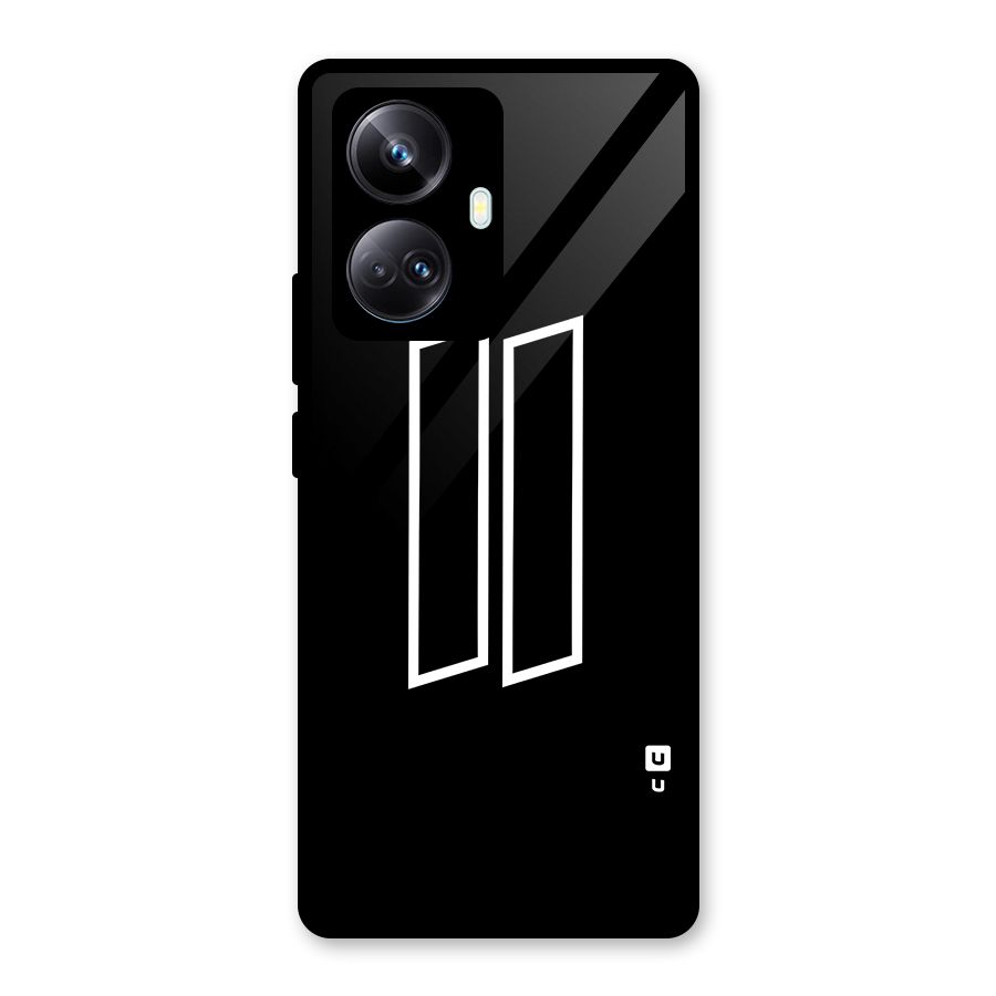 Minimal Slant Rectangles Glass Back Case for Realme 10 Pro Plus