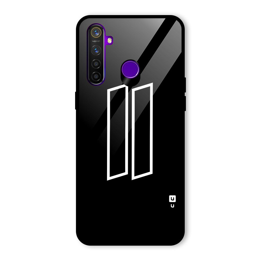 Minimal Slant Rectangles Glass Back Case for Realme 5 Pro