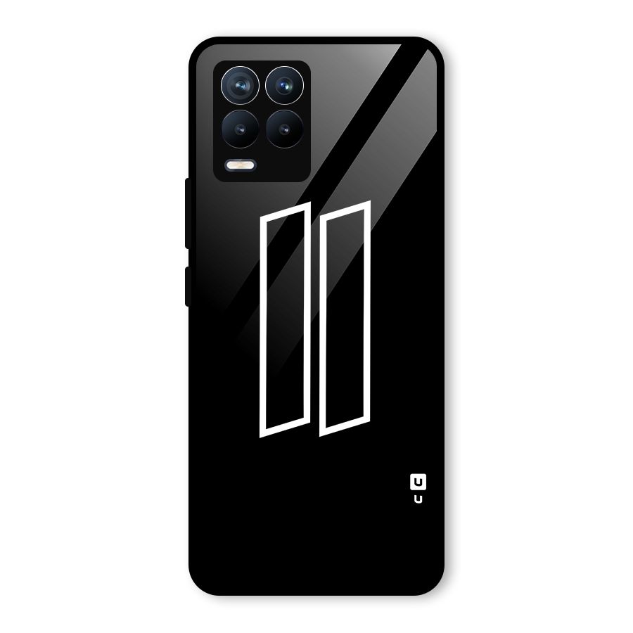 Minimal Slant Rectangles Glass Back Case for Realme 8