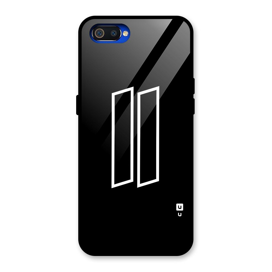 Minimal Slant Rectangles Glass Back Case for Realme C2
