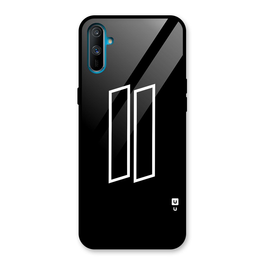 Minimal Slant Rectangles Glass Back Case for Realme C3
