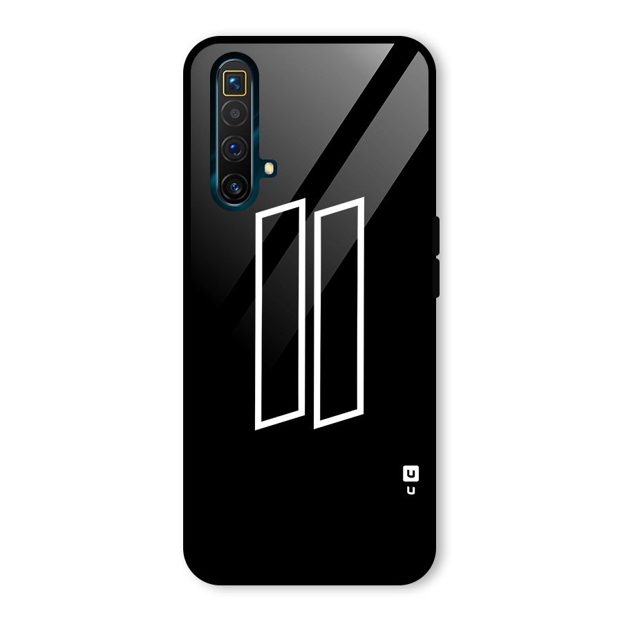 Minimal Slant Rectangles Glass Back Case for Realme X3 SuperZoom