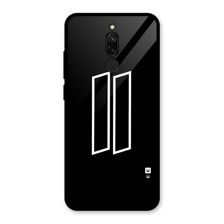 Minimal Slant Rectangles Glass Back Case for Redmi 8