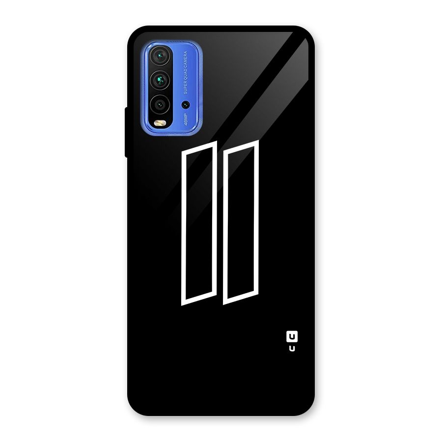 Minimal Slant Rectangles Glass Back Case for Redmi 9 Power
