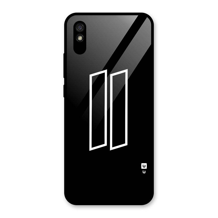 Minimal Slant Rectangles Glass Back Case for Redmi 9i