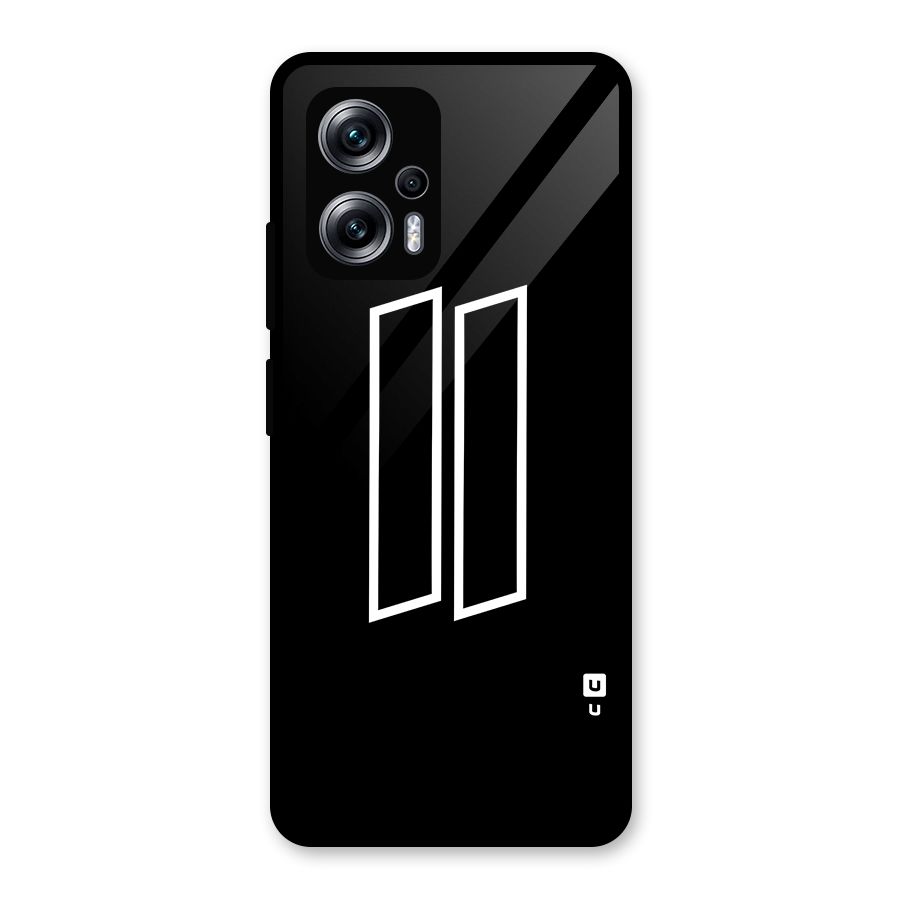 Minimal Slant Rectangles Glass Back Case for Redmi K50i