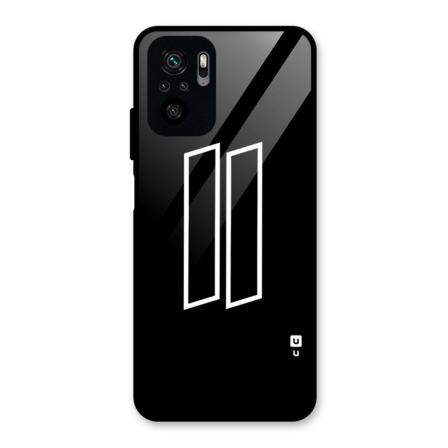 Minimal Slant Rectangles Glass Back Case for Redmi Note 10S