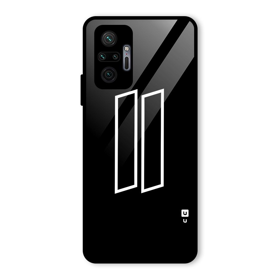 Minimal Slant Rectangles Glass Back Case for Redmi Note 10 Pro