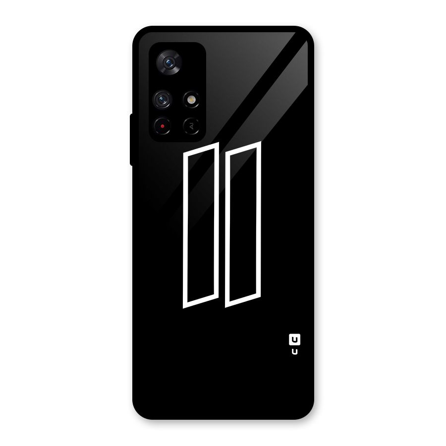 Minimal Slant Rectangles Glass Back Case for Redmi Note 11T 5G