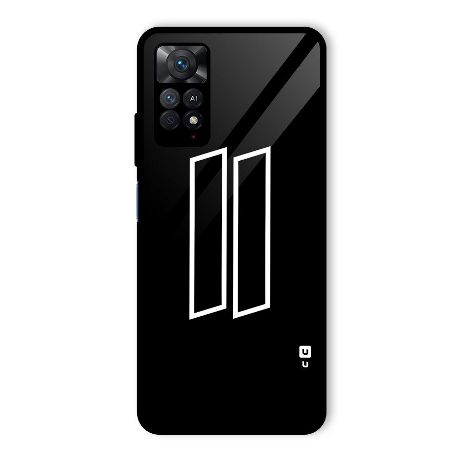 Minimal Slant Rectangles Glass Back Case for Redmi Note 11 Pro