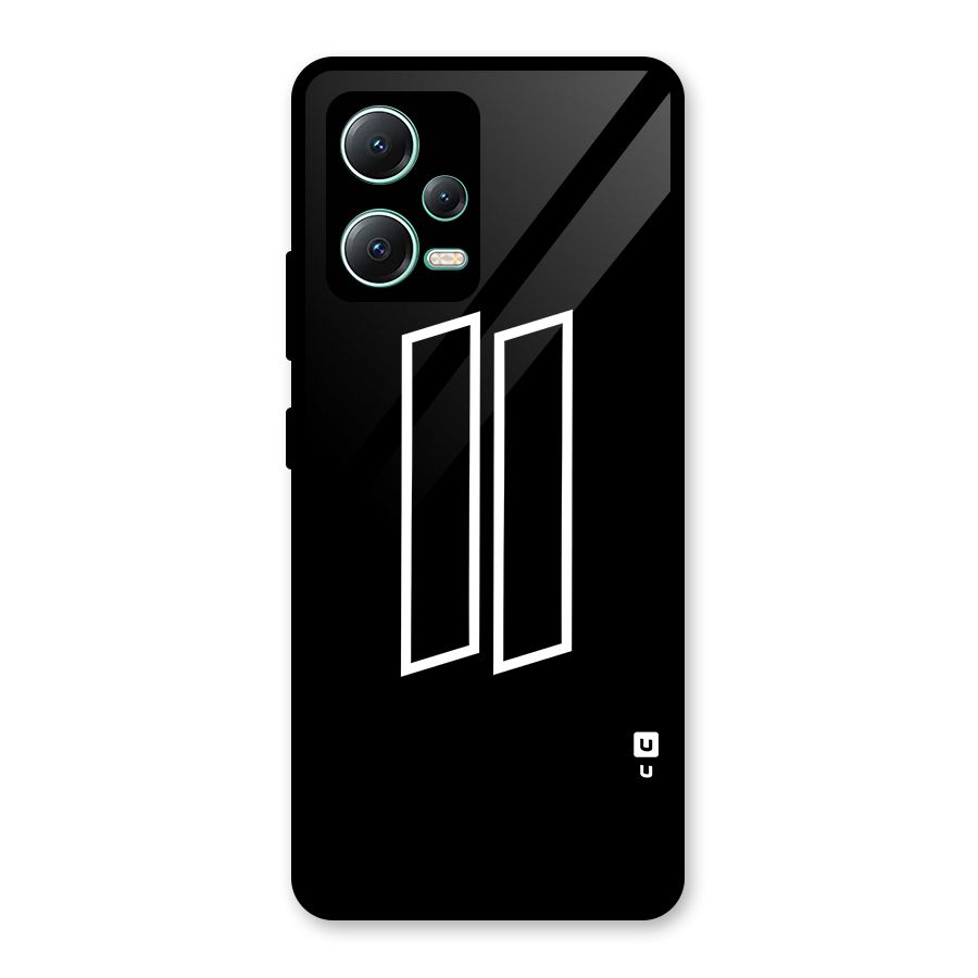 Minimal Slant Rectangles Glass Back Case for Redmi Note 12 5G