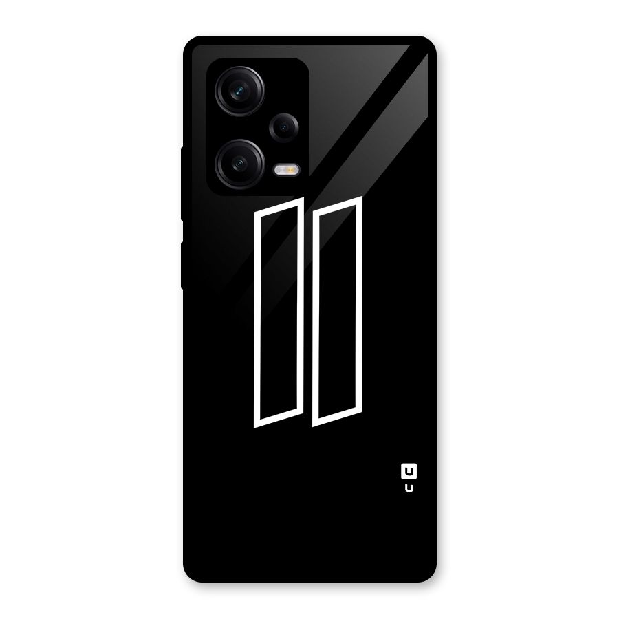 Minimal Slant Rectangles Glass Back Case for Redmi Note 12 Pro