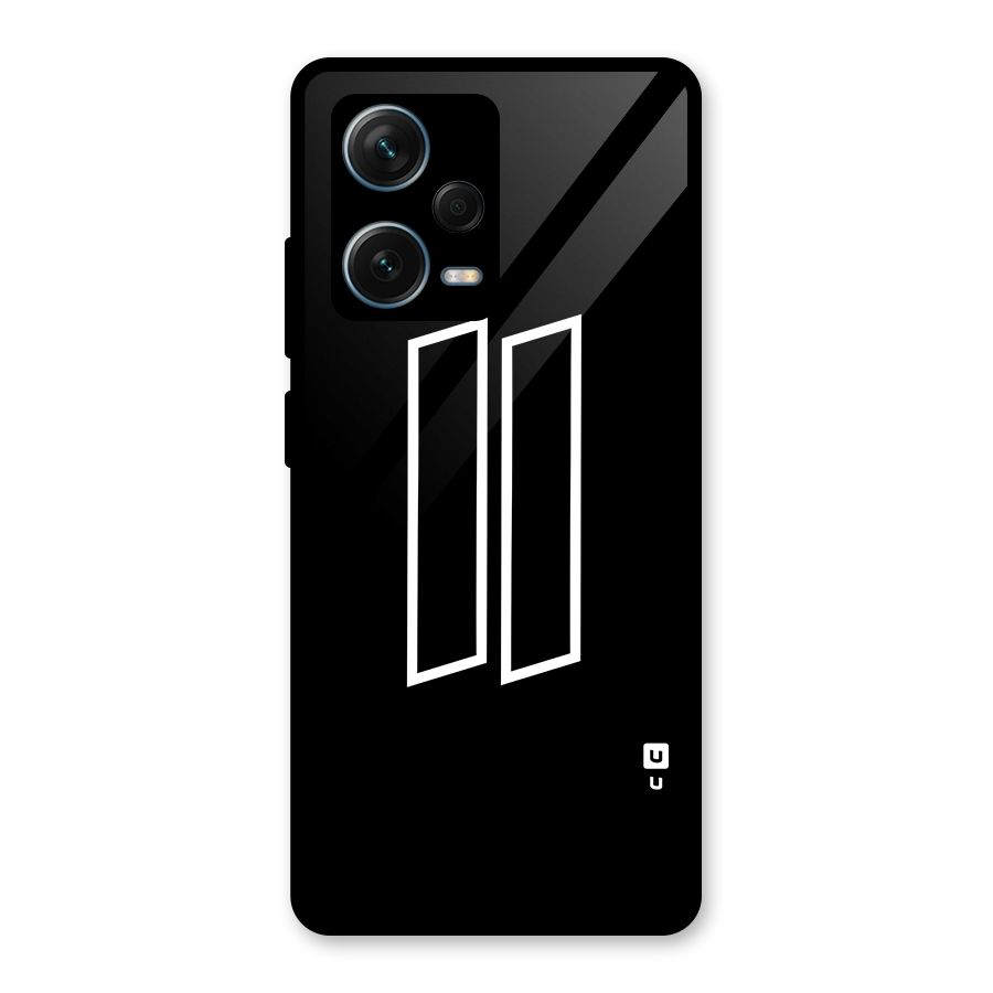 Minimal Slant Rectangles Glass Back Case for Redmi Note 12 Pro Plus 5G