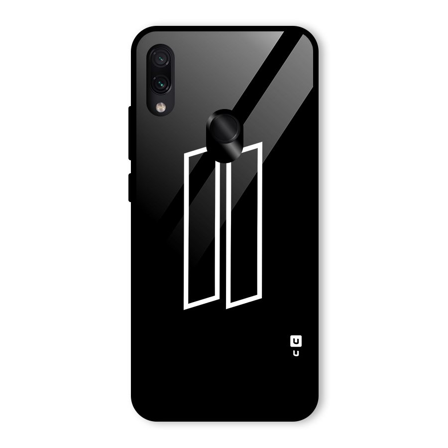 Minimal Slant Rectangles Glass Back Case for Redmi Note 7S
