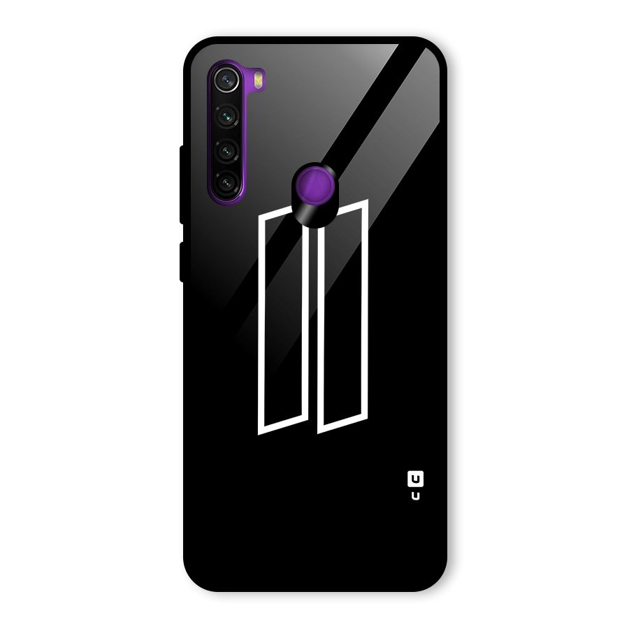 Minimal Slant Rectangles Glass Back Case for Redmi Note 8