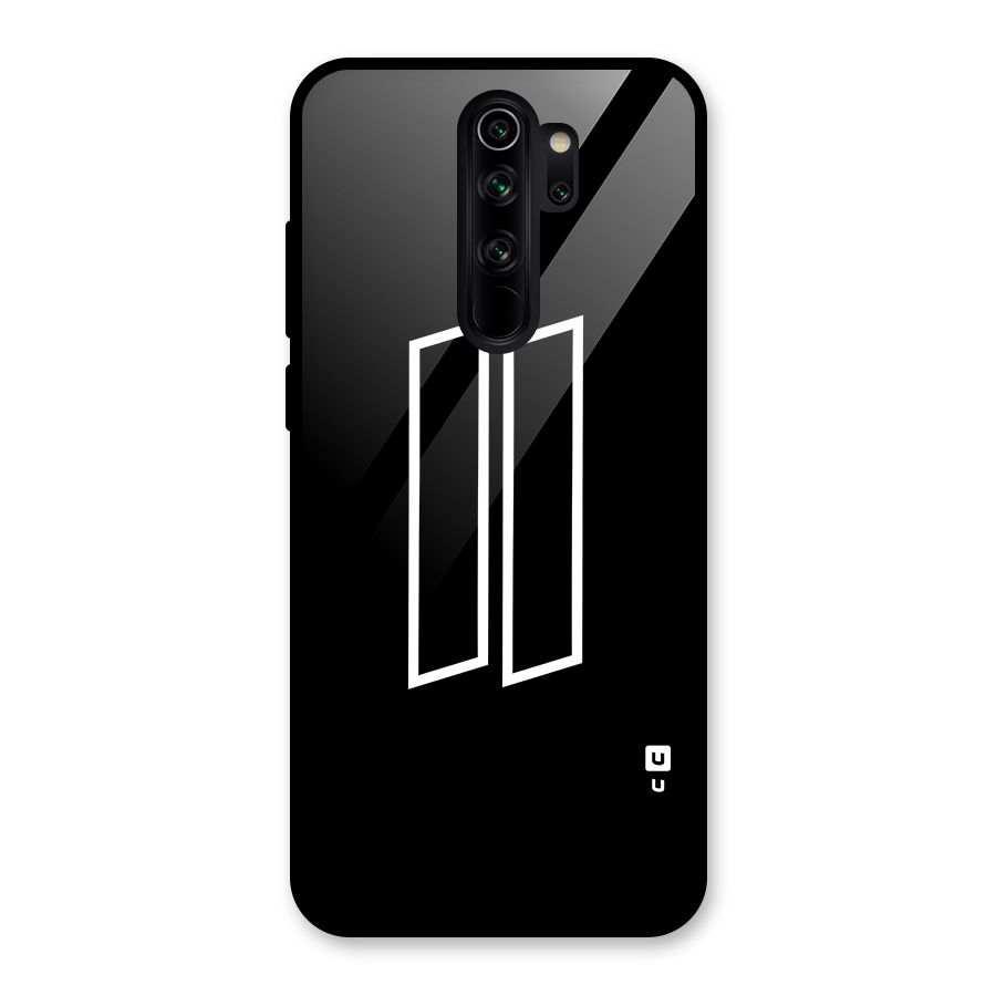 Minimal Slant Rectangles Glass Back Case for Redmi Note 8 Pro