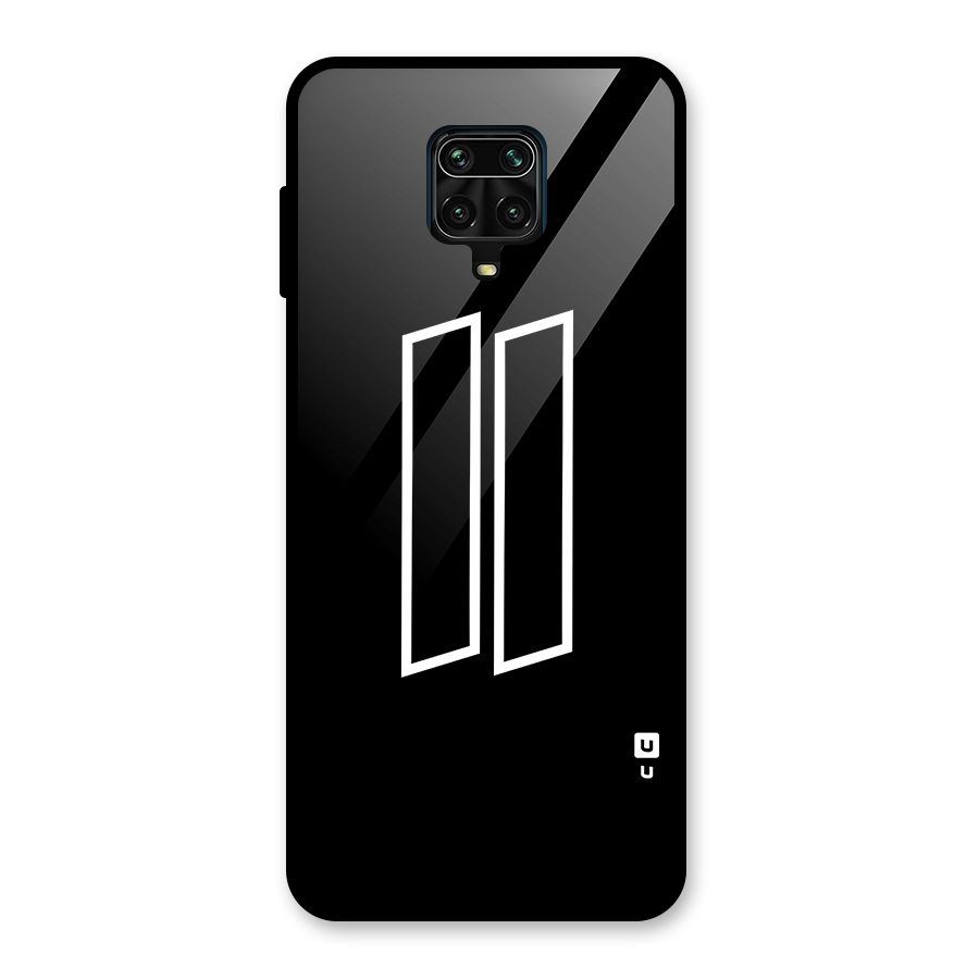 Minimal Slant Rectangles Glass Back Case for Redmi Note 9 Pro