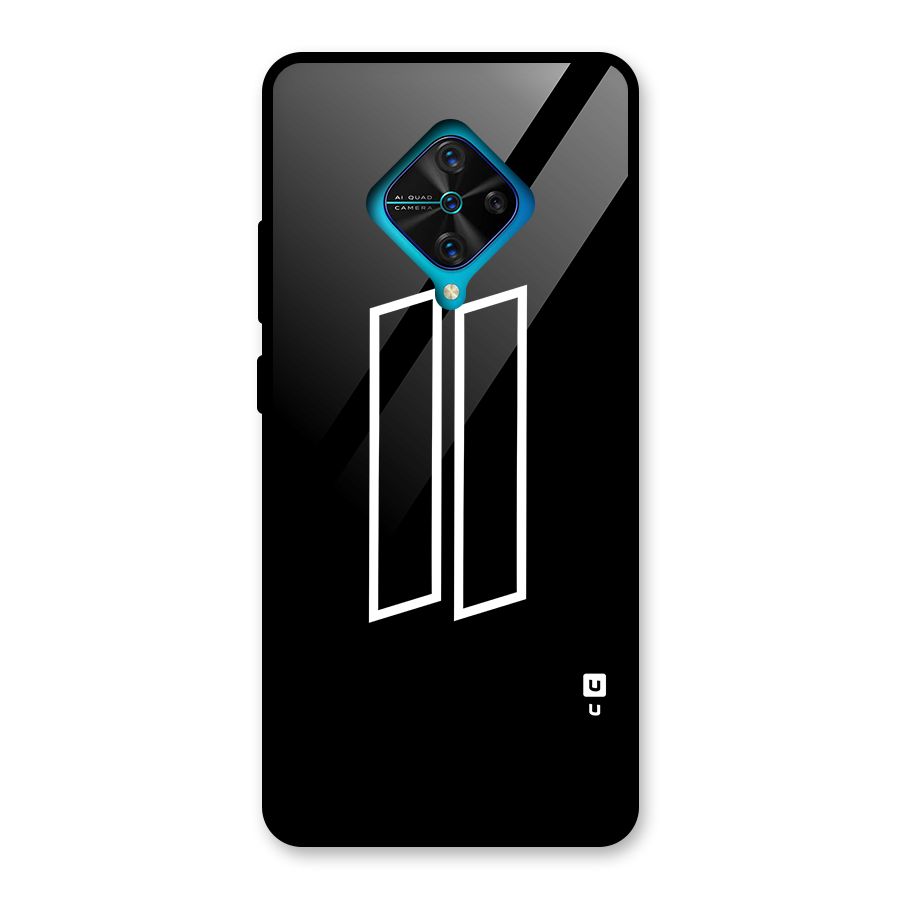 Minimal Slant Rectangles Glass Back Case for Vivo S1 Pro