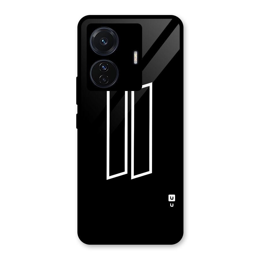 Minimal Slant Rectangles Glass Back Case for Vivo T1 Pro