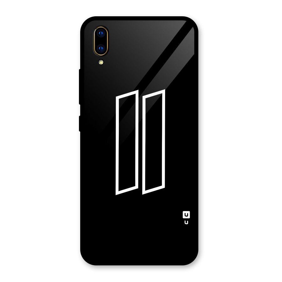 Minimal Slant Rectangles Glass Back Case for Vivo V11 Pro
