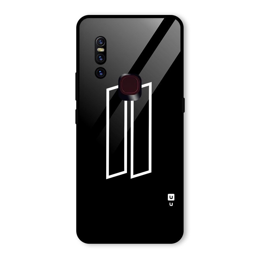Minimal Slant Rectangles Glass Back Case for Vivo V15