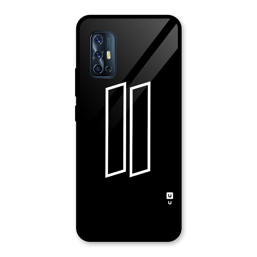 Minimal Slant Rectangles Glass Back Case for Vivo V17