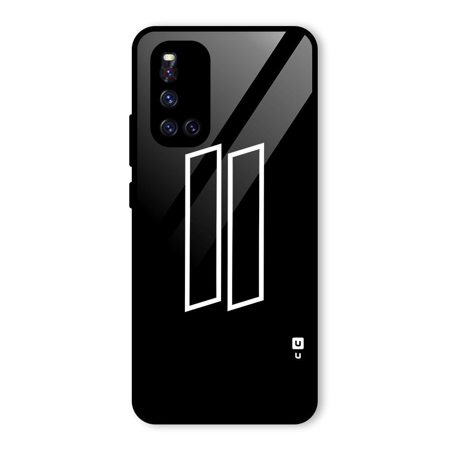 Minimal Slant Rectangles Glass Back Case for Vivo V19