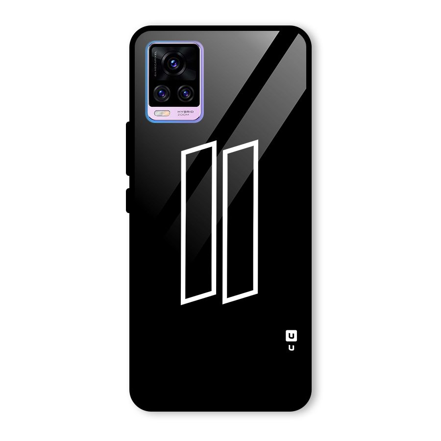 Minimal Slant Rectangles Glass Back Case for Vivo V20 Pro