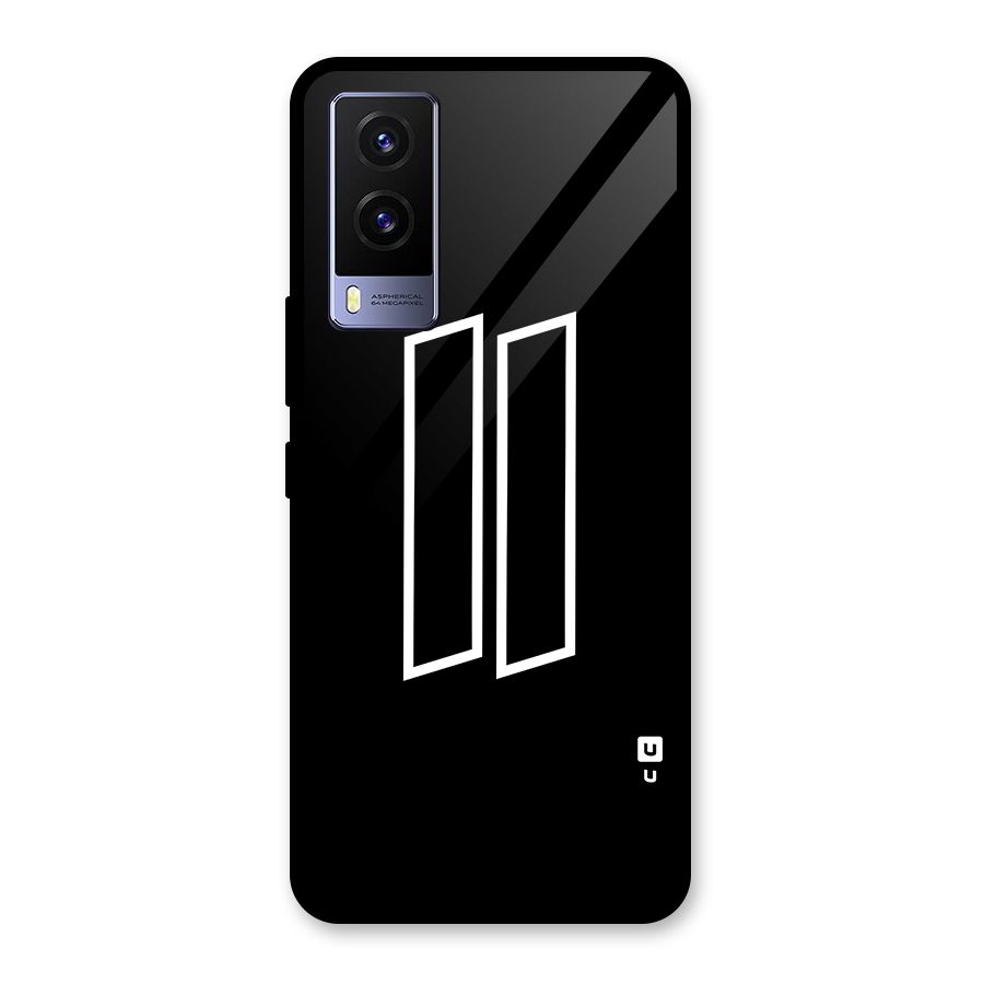 Minimal Slant Rectangles Glass Back Case for Vivo V21e 5G