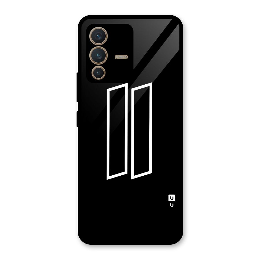 Minimal Slant Rectangles Glass Back Case for Vivo V23 5G