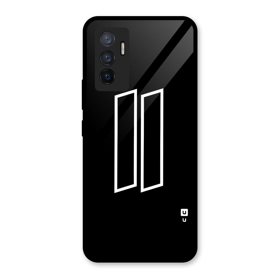 Minimal Slant Rectangles Glass Back Case for Vivo V23e