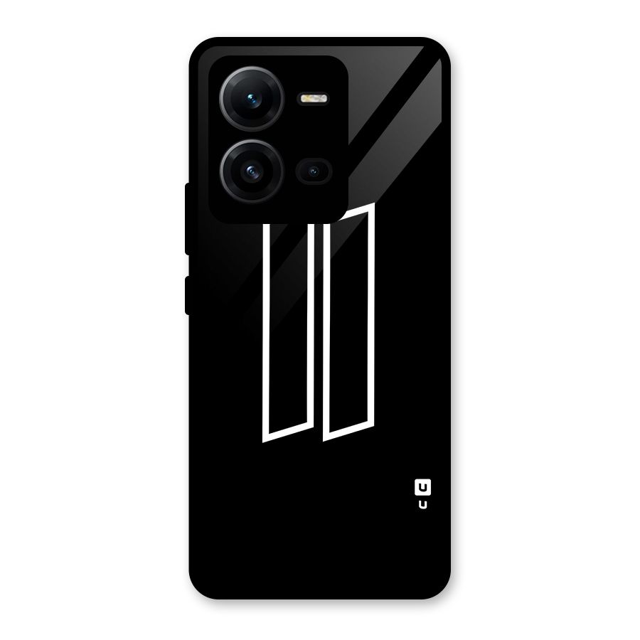 Minimal Slant Rectangles Glass Back Case for Vivo V25
