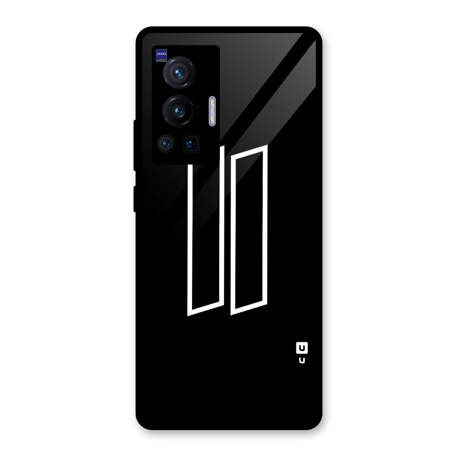 Minimal Slant Rectangles Glass Back Case for Vivo X70 Pro